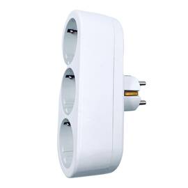 Adaptor stecher ceramic 3 prize, Culoare (tm): alb - - Roveli