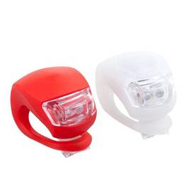 Lampa pentru bicicleta doua culori alb si rosu-Set 2 buc, Culoare (tm): rosu/alb - - Roveli