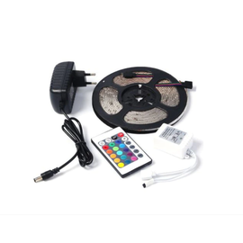 Banda LED STRIP 5M RGB cu telecomanda, Marime (tm): 5 m - - Roveli