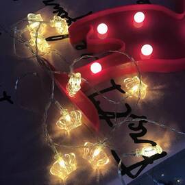 Ghirlanda solara cu bec in forma de coroana lumina calda - Set 2 bucati - - Roveli