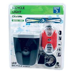 Far si stop pentru bicicleta LED-Set, Culoare (tm): negru/rosu - - Roveli