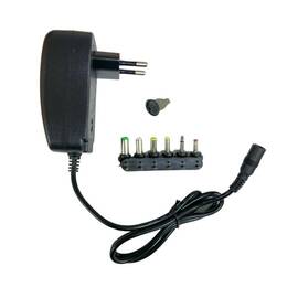 Alimentator universal adaptor AC/DC cu 6 capete, 30 W, Culoare (tm): negru - - Roveli