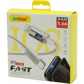 Cablu de incarcare rapida si transfer de date 5.0A tip C la interfata Lightning, Marime (tm): 1 m, Culoare (tm): alb - - Roveli