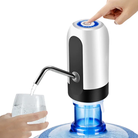Dozator electric de apa, reincarcabil, cu alimentare USB, Culoare (tm): alb/negru - - Roveli