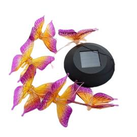 Clopotel de vant solar - fluturi, Tip lumina (tm): RGB-multicolor - - Roveli