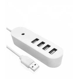 HUB extern 4 porturi USB, conectare prin USB 2.0, Culoare (tm): alb - - Roveli