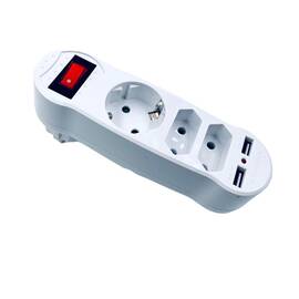 Adaptor stecher ceramic cu USB - - Roveli