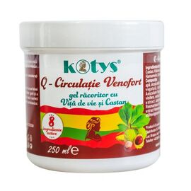 Q Circulatie Venofort Gel Racoritor cu Vita de Vie si Castan 250 ml Kotys - - Roveli