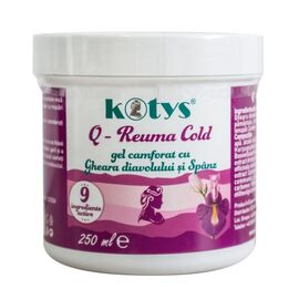 Q Reuma Cold Gel Camforat cu Gheara Diavolului si Spanz 250 ml Kotys - - Roveli