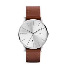 Ceas barbatesc Millner RODNEY SILVER BROWN - - Roveli