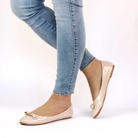 ​Balerini de dama, bej cu talpa usoara  2017-8-BEIGE, Marime (12): 36* - - Roveli