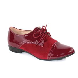 Roveli - Pantofi de dama, lacuiti, cu talpa joasa A601-WINE, Culoare: Visiniu, Marime: 38, 