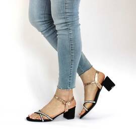 Sandale dama elegante cu barete incrucisate PH8053-1-CHAMPAGNE, Marime (12): 40 - - Roveli