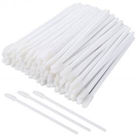 Betisoare din microfibra, Lip brush, pentru aplicare extensii gene, set 50 bucati, Culoare (26): alb - - Roveli