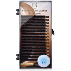 Extensii de gene curbura C IBeauty Premium Mink, extensii gene premium, 16 linii, Grosime (26): 0.05, Lungime (26): 8 mm - - Roveli