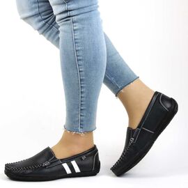 Mocasini dama, usori si confortabili CP-21-BLACK-WHITE, Marime (12): 36** - - Roveli