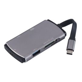 Roveli - Adaptor USB 3.0 C Type YC-207 USB-C, HDMI 4K, SD Card, MicroSD pentru MacBook Pro-
