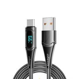 Roveli - Cablu USB Type-A la Type-C Essager 100CM, cu afișaj LED - 100W, 