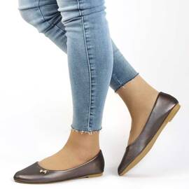 ​Balerini de dama, usori si accesorizati cu strasuri 662-GREY, Marime (12): 36* - - Roveli