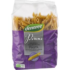 Penne din grau dur integral 500g Dennree - - Roveli