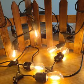 Ghirlanda luminoasa 10m cu 20 becuri, cu pendule, interconectabila : Tip lumina - Calda, Tip lumina (tm): Calda - - Roveli