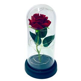 Ornament de trandafir artificial cu leduri : Culoare - rosu, Culoare (tm): rosu - - Roveli