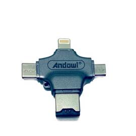 Cititor de card 4 in 1 USB Type-c / V8 / iPhone : Culoare - negru, Culoare (tm): negru - - Roveli