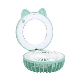 Ventilator oglinda mini LED desene animat : Culoare - verde, Culoare (tm): verde - - Roveli