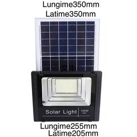Proiector LED SMD, cu panou solar si telecomanda : Putere - 100 W - - Roveli
