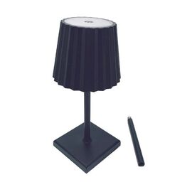 Lampa de masa touch led reincarcabila cu tija telescopica : Culoare - negru - - Roveli