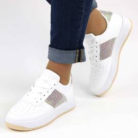 Pantofi sport de dama, decorati cu pietre Z027-WHITE, Culoare (12): Multicolor, Marime (12): 37 - - Roveli