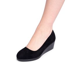 Roveli - Pantofi dama casual din piele intoarsa Negri Kaia, Culoare (12): Negru, Marime (12): 36, 