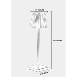 Lampa de masa touch led reincarcabila cu tija telescopica : Culoare - alb, Culoare (tm): alb - - Roveli