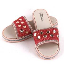 Papuci de dama decorati cu pietre 896-DIAMOND-PINK, Culoare (12): Argintiu, Roz, Marime (12): 39 - - Roveli