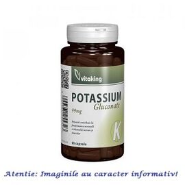 Potasiu Gluconate 99 mg 60 capsule VitaKing - - Roveli