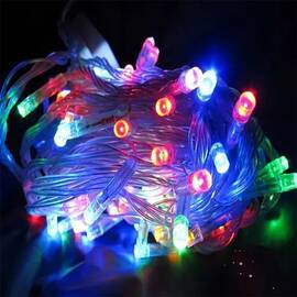 Instalatie perdea luminoasa cu 160 LED-uri, pentru Craciun, lungime 3m, lumina multicolor : Set - 2 bucati, Set (tm): 1 buc - - Roveli