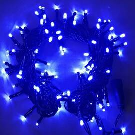 Instalatie luminoasa tip snur cu 500 LED-uri, pentru Craciun, lungime 34m, lumina albastra : Set - 2 bucati, Set (tm): 1 buc - - Roveli