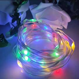 Instalatie pentru Craciun, banda luminoasa, 10M, 100 led-uri, lumina multicolor : Set - 2 bucati, Set (tm): 1 buc - - Roveli