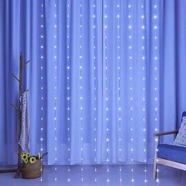 Instalatie pentru Craciun perdea luminoasa 4m/1m, 288 led-uri lumina alb rece : Set - 2 bucati, Set (tm): 1 buc - - Roveli