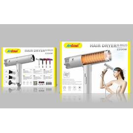 Uscator de par in forma de T cu 3 duze difuzoare : Culoare - argintiu, Culoare (tm): negru - - Roveli