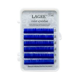 Extensii de gene curbura C Lagee culoare albastru, extensii gene premium, 6 linii, Culoare (26): albastru, Grosime (26): 0.07, Lungime (26): 9 mm - - Roveli