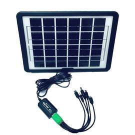 Panou solar fotovoltaic portabil cu functie incarcare telefoane si intrare USB : Putere - 6 W - - Roveli
