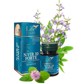 N-VIR 10 Forte Capsule cu Uleiuri Esentiale 15 capsule Bionovativ Life - - Roveli