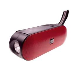 Boxa portabila radio cu lanterna, incarcare solar si electric : Culoare - albastru, Culoare (tm): rosu - - Roveli