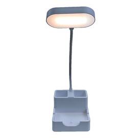 Lampa de birou flexibila cu suport pentru telefonul mobil : Culoare - alb, Set - 1 buc, Culoare (tm): alb, Set (tm): 1 buc - - Roveli