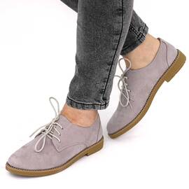Pantofi casual de dama cu siret XQ169B-GREY, Culoare (12): Gri, Marime (12): 37 - - Roveli
