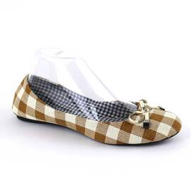 Balerini de dama, confortabili si usori, cu fundita KARO-05-BEIGE, Culoare (12): Bej, Camel, Marime (12): 38 - - Roveli