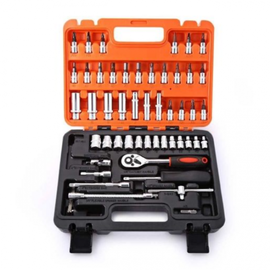 Set de chei tubulare si biti (53 piese) - - Roveli