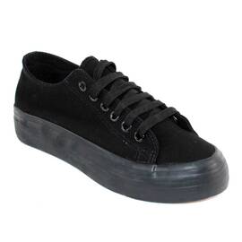 Tenisi dama, negri, talpa joasa si comoda F001-BLACK, Culoare (12): Negru, Marime (12): 38* - - Roveli