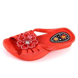 Papuci de copii, din cauciuc, FLOWER F109-RED, Culoare (12): Rosu, Marime (12): 34 - - Roveli